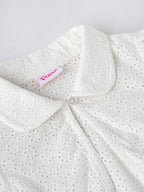 Popees Elegant White Eyelet Embroidered Jacket (3-36 Months) for Baby Girls
