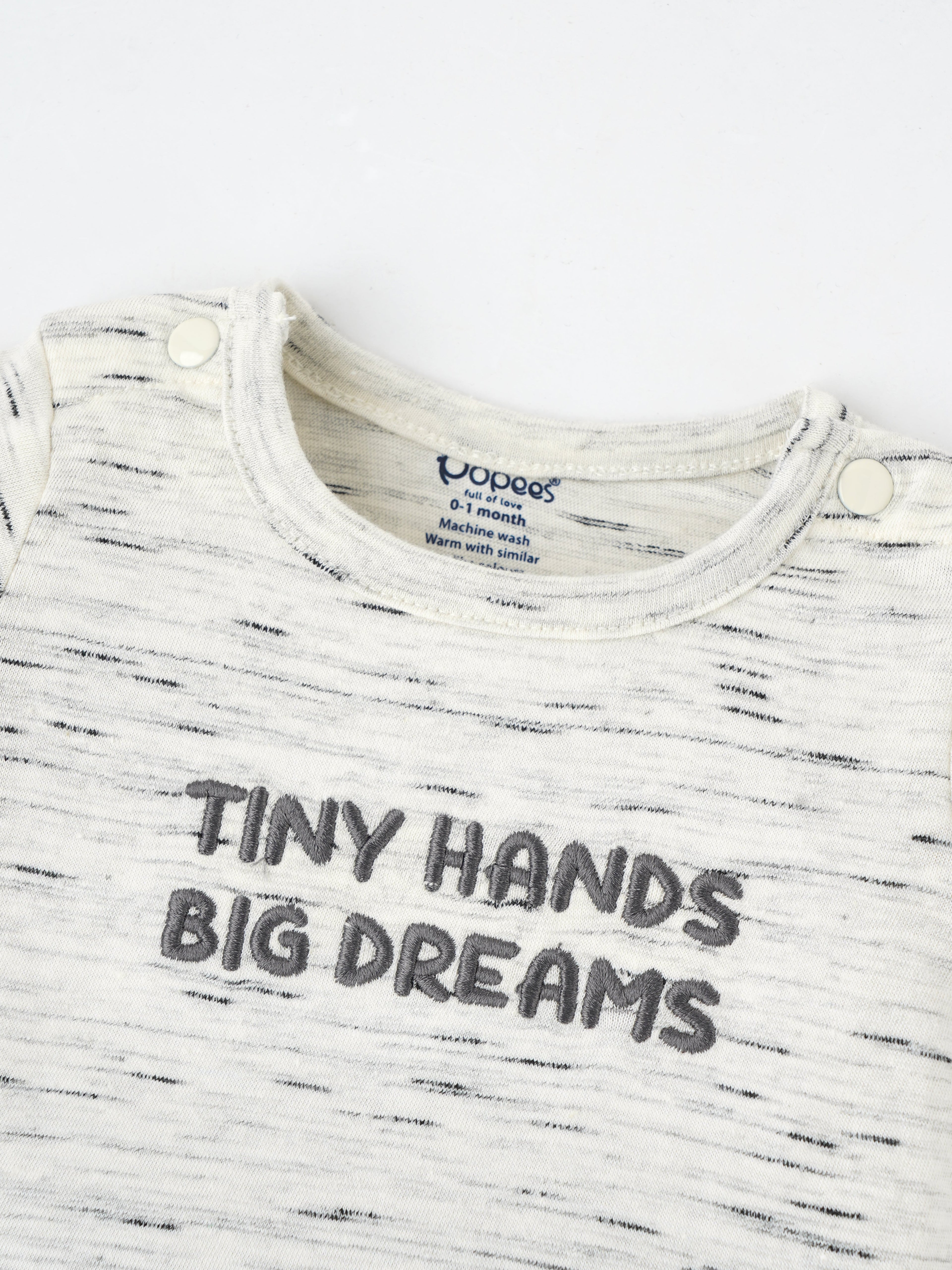 Popees Quote Print T-Shirt (0-9 Months) for Baby Boys