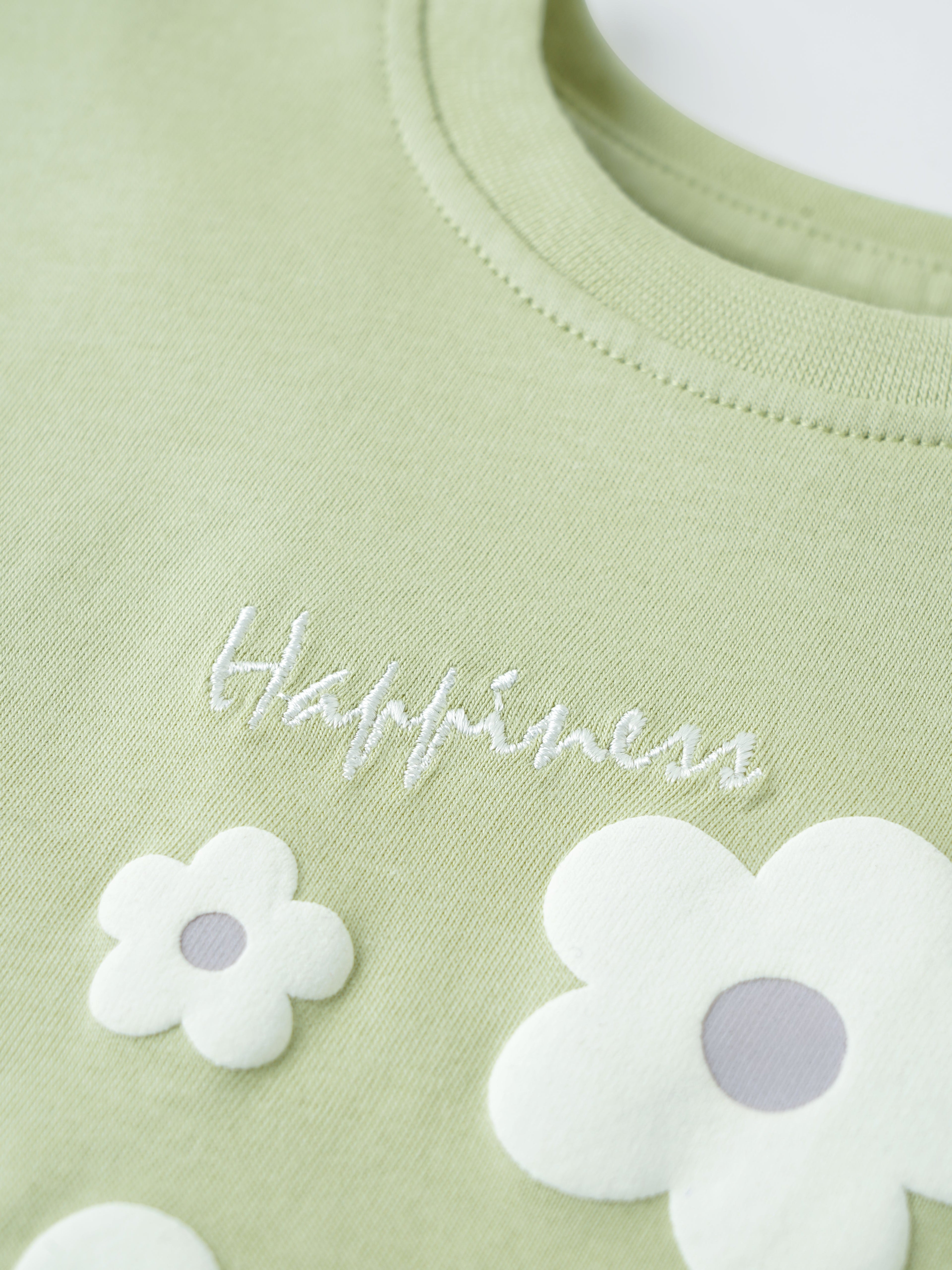 Popees Comfy & Stylish Chest Printed T-shirt (1-6 Years) for Girls