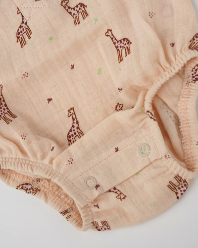 Comfy & Cute Printed Muslin Bodysuit for Boys