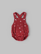 Popees Baby Boys Short Sleeve Dungaree with T Shirt| Red| 0-9 Months