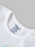 Popees Short Sleeve (3–36 Months) Chest Printed Top for Newborn Girls