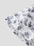 Popees Baby Girls Flutter Sleeve Cotton Dress| White & Grey| 3-36 Months