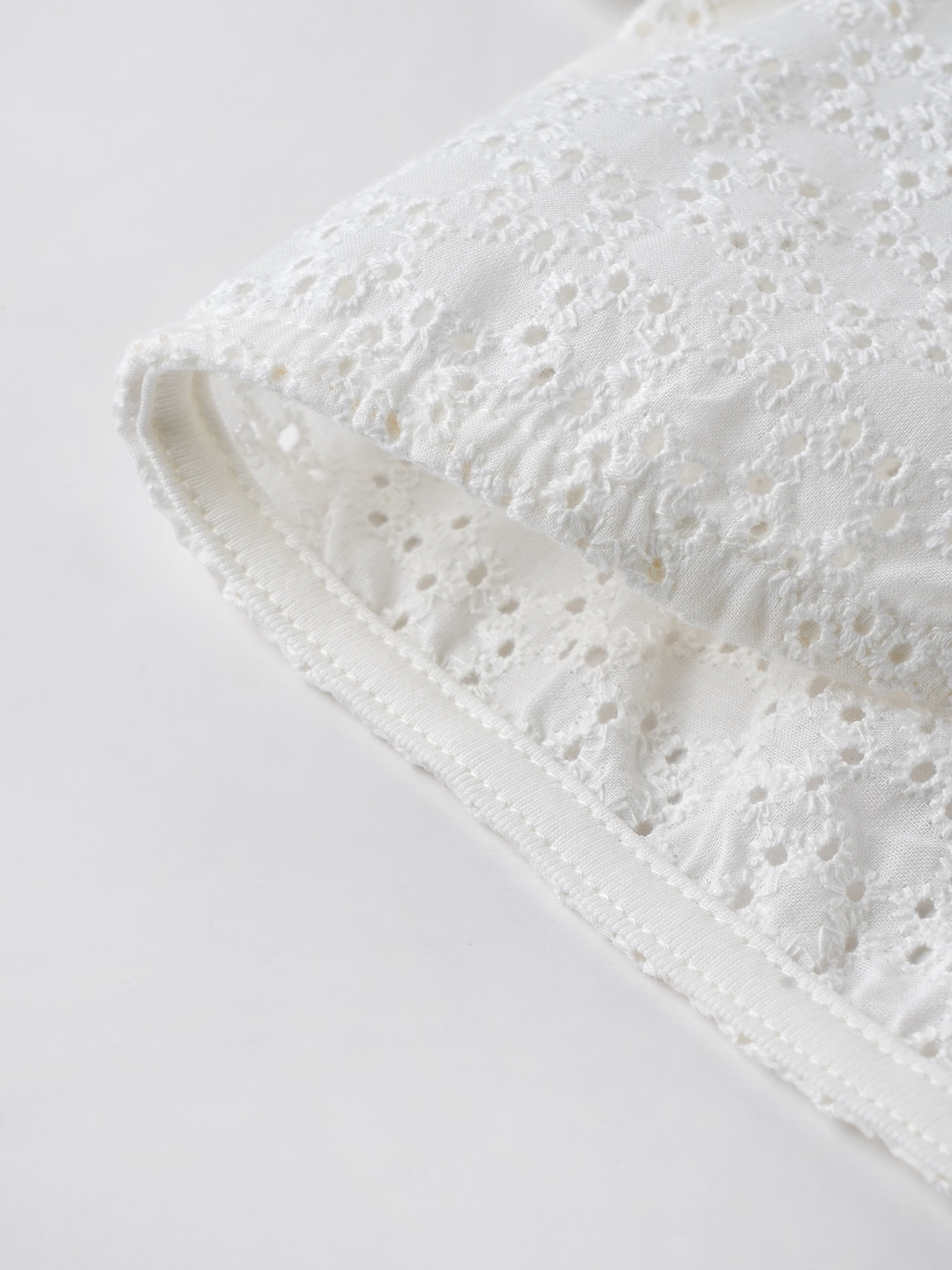 Popees Elegant White Eyelet Embroidered Jacket (3-36 Months) for Baby Girls