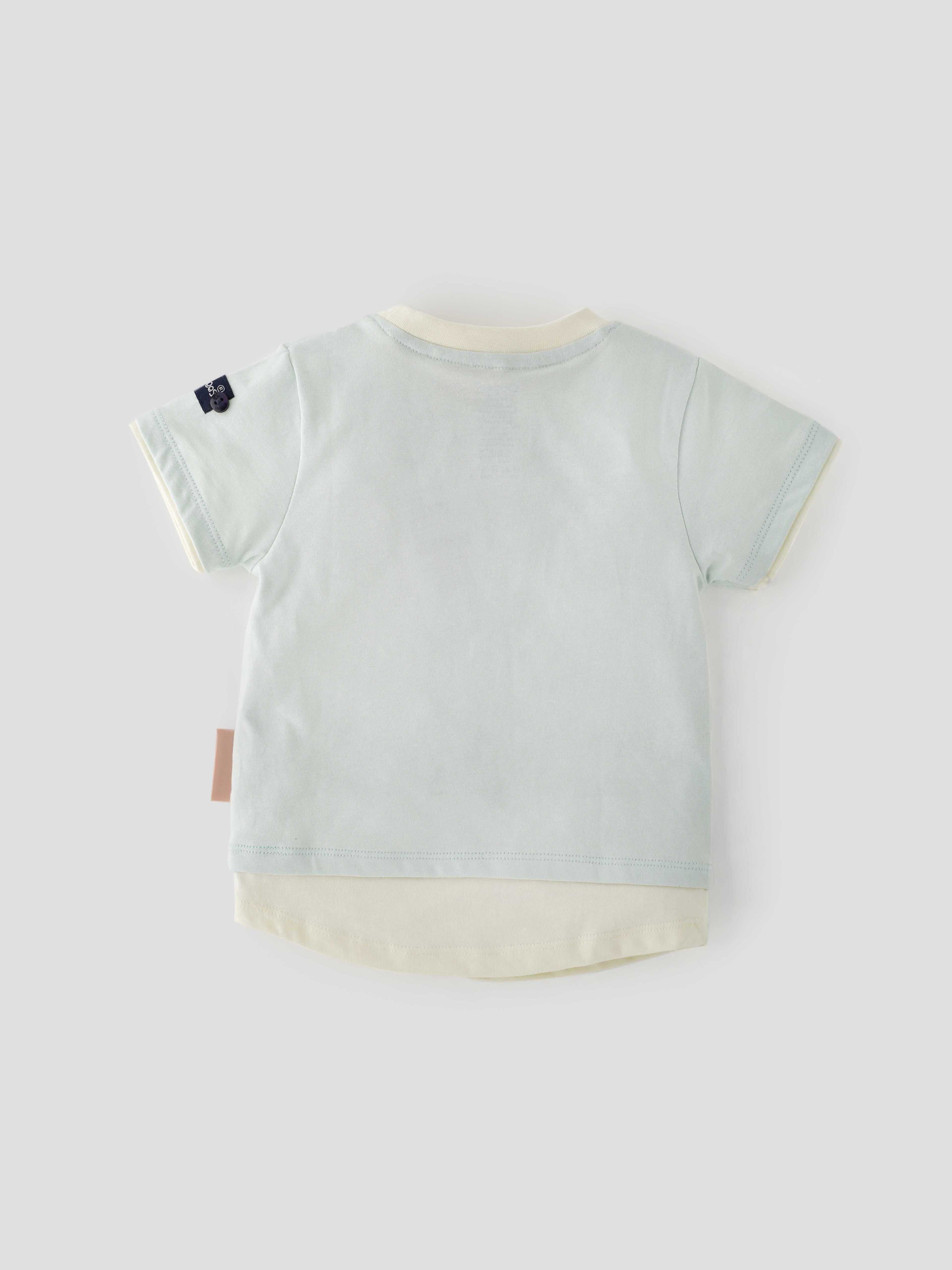 Popees Stylish Mock Layered Chest Printed T-Shirt (1-8 Years) for Boys