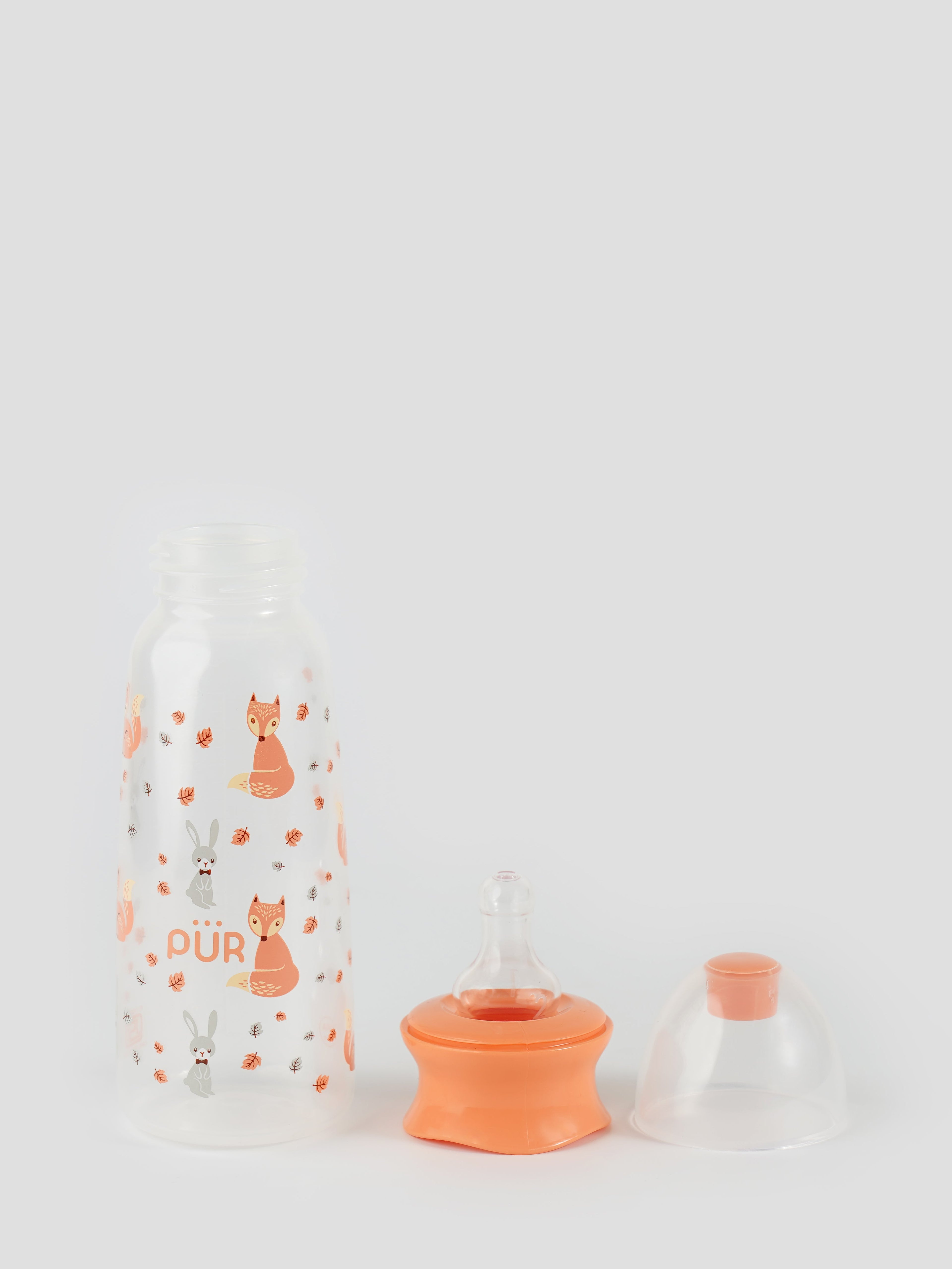 Printed & Narrow Neck Feeding Bottle- 250ml (color may vary depending on availability)