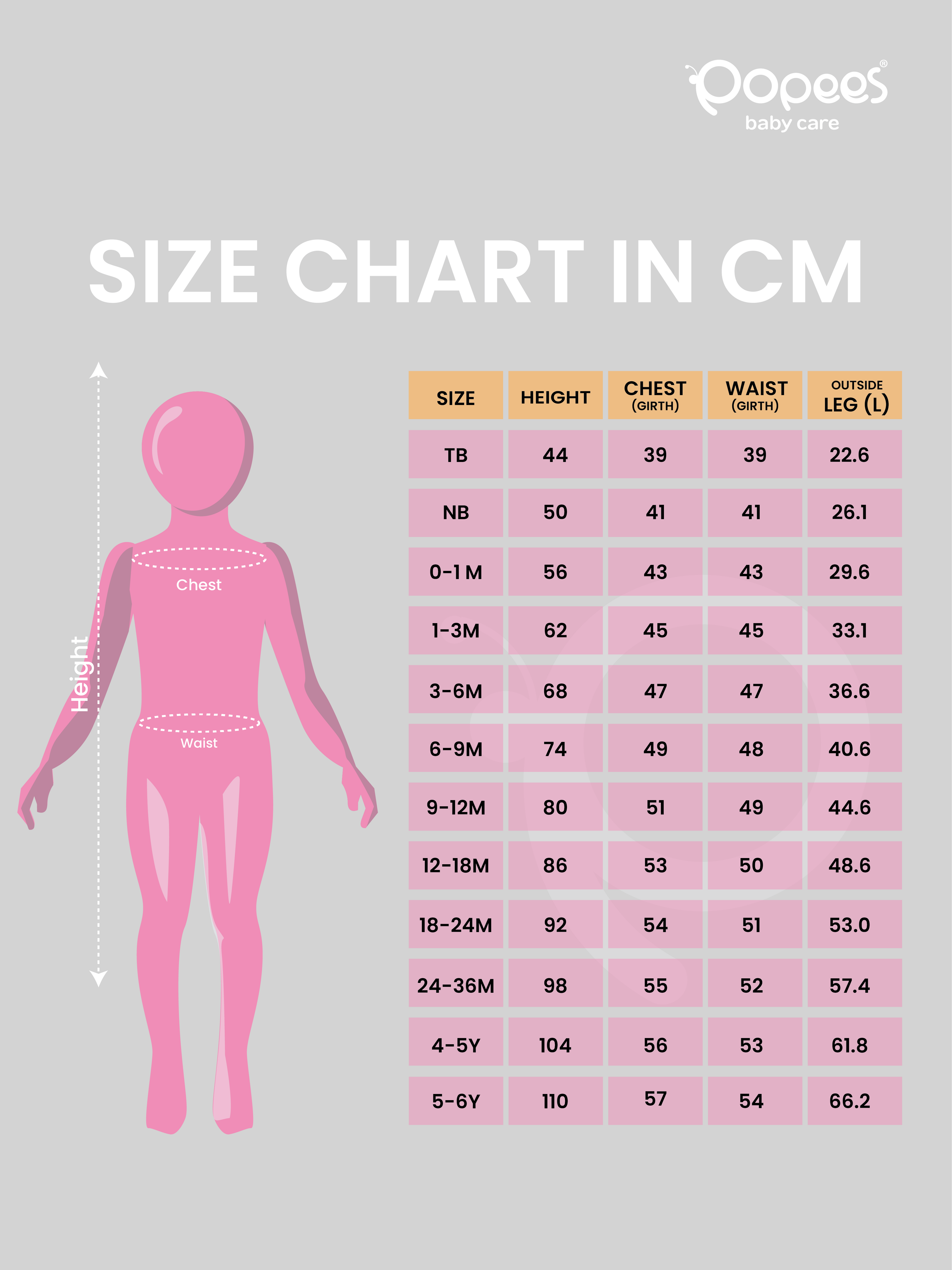 Popees Short Sleeve Front Printed (1–8 Years) Soft and Comfortable Top for Girls