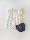 Trendy & Skin-friendly Dress & Bloomer Set for Girls