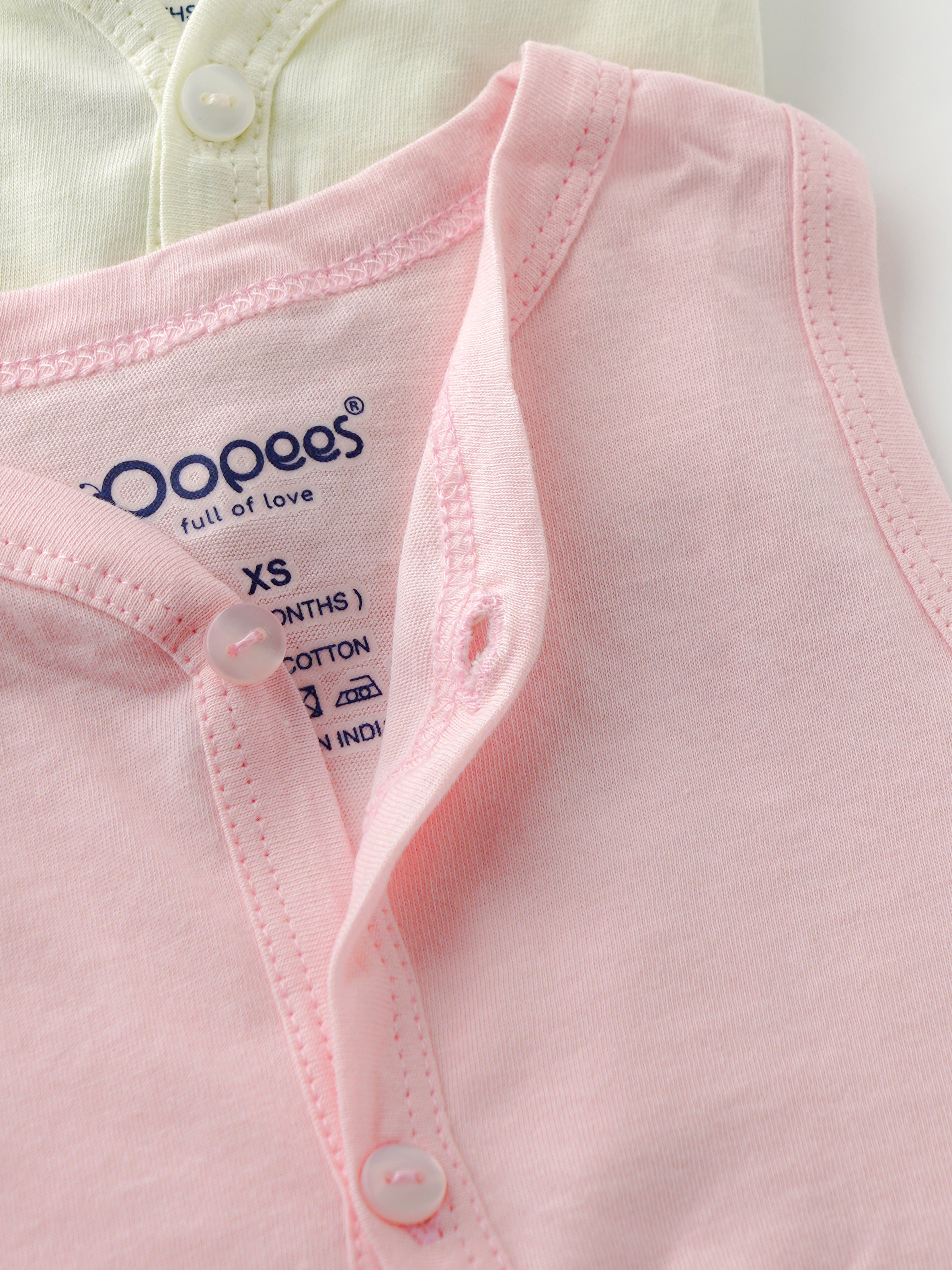 Popees Baby Jhabla – 100% Cotton, Skin-friendly Front Button Tops for Newborns & Infants (Pack of 6)