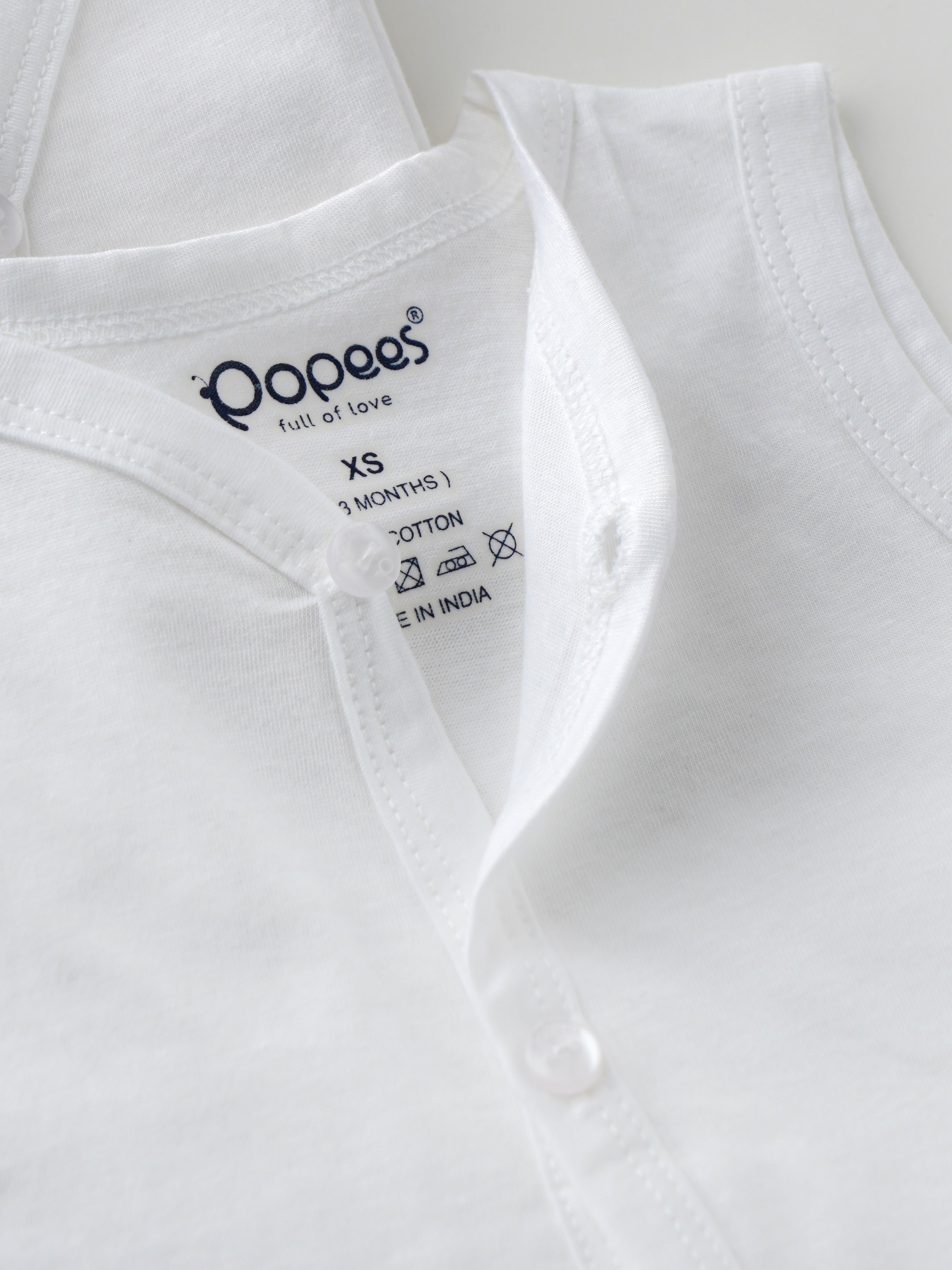 Popees Baby Jhabla – 100% Cotton, Skin-friendly Front Button Tops for Newborns & Infants (Pack of 6)