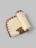 Popees Soft Cotton Baby Hand Towel with Bear Print