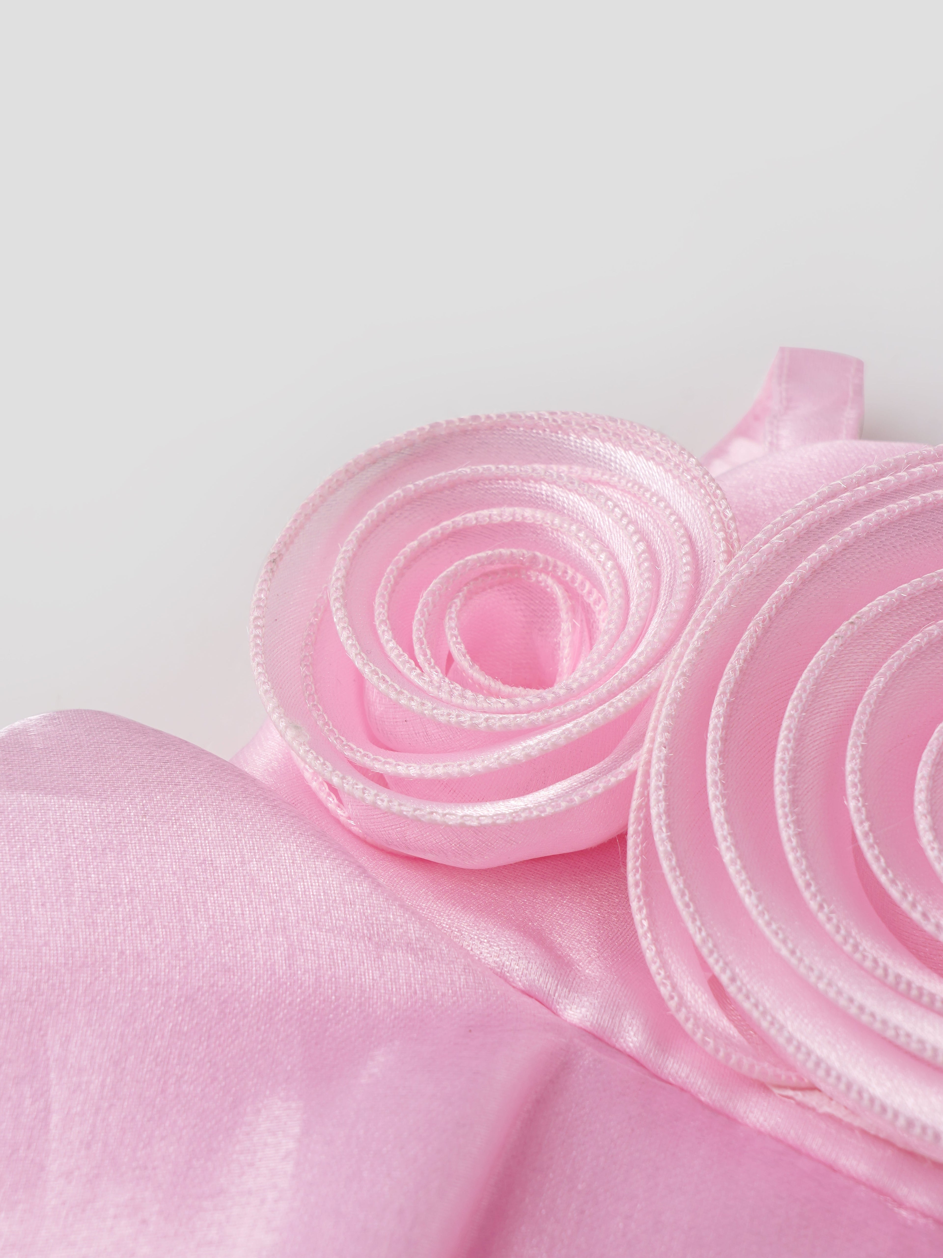 Popees Elegant Rosette Party Wear Dress Set (6-12 Months) for Baby Girls
