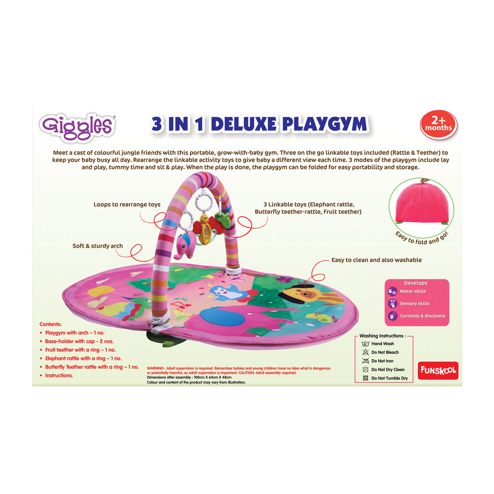 3 In 1 Deluxe Play Gym N Pink