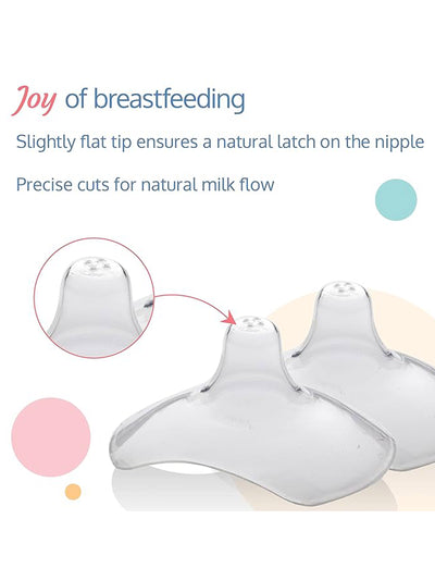 Silicone Nipple Shield With Case Pack of 2 - Travel Friendly Case