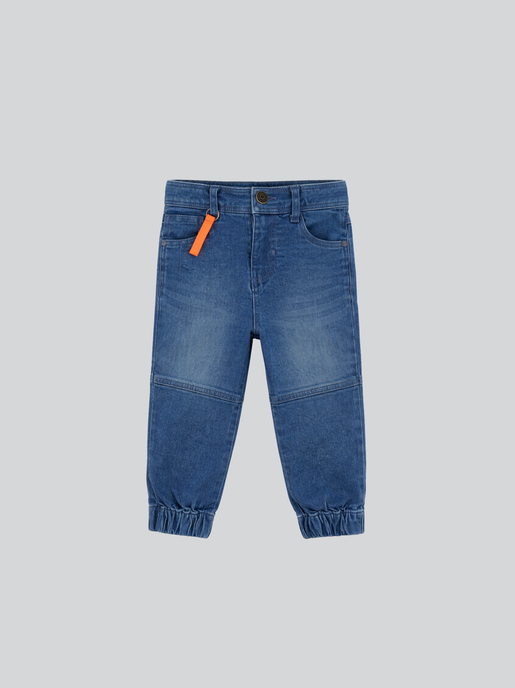 Popees Baby Boys Washed Denim Jogger Pants| Blue| 1-6 Years