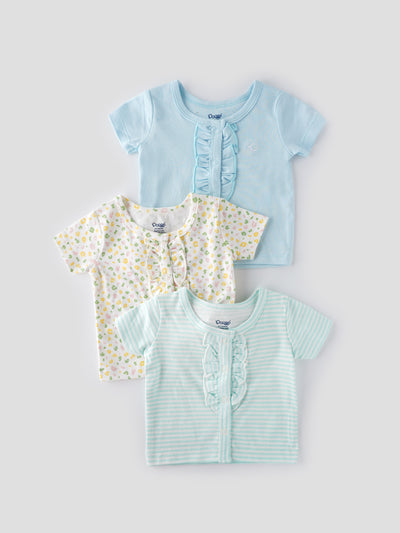 Super Comfy Jhabla Combo for Justborn Girls - 3PCS