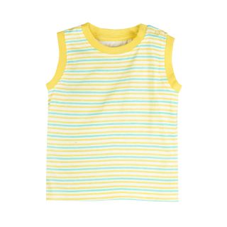 Multi Color Line Printed Boys Sleeveless  T-Shirt|001A BE-B-SD-438C