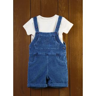 Tiny Togs Suspenders for Baby Boys - White & Blue