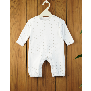Beautiful White Rompers with Dotted design for Baby Girl|002A JB-G-RO-227