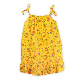 001 KF-G-DR-9003 Yellow Sleeveless Frock for Baby Girls