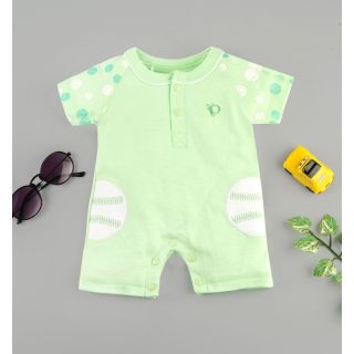 Tennis Half Sleeve Rompers for Boys - PARADISE GREEN