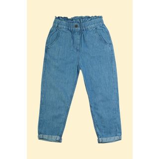 Paper Bag Waist Jeans For Girls|002A KF-G-DP-971
