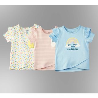 Cute Rainbow 3 In 1 Tops For Baby Girls |004C-IF-G-TO-385