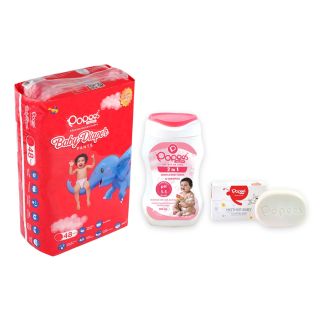 Combo of Diaper Pack 48, Floating Soap and Baby Wash 
