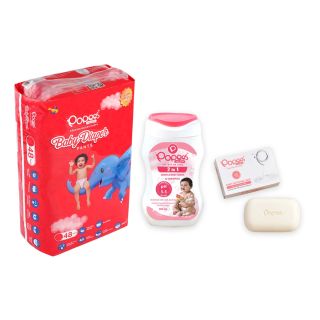 Combo of Diaper Pack 48, Bathing Bar and Baby Wash