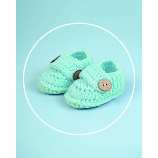 Beautiful Shoes For Babies- (0-3 Months)-Green-0-3 M
