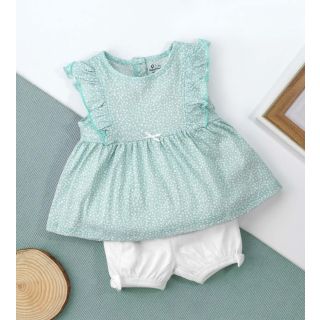 Pretty Light Green Top and Short for Baby Girl|002A BF-G-TS-278A
