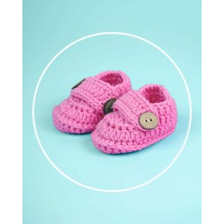Beautiful Shoes For Babies- (0-3 Months)-Blue-Pink-0-3 M