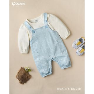 Cotton Casual Top and Dungaree Set