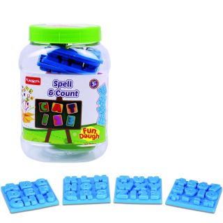 Fundough Funskool Jars Spell and Count, Multicolour, Dough, Toy, Shaping, Sculpting, 3 Years and Above
