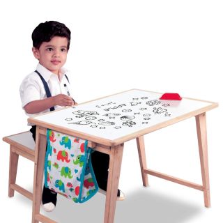 Giggles - Activity Table & Stool, Wooden Kids Study Table, Dry Erase Board,Studying and Storage, 3 Years & Above, Preschool Toys
