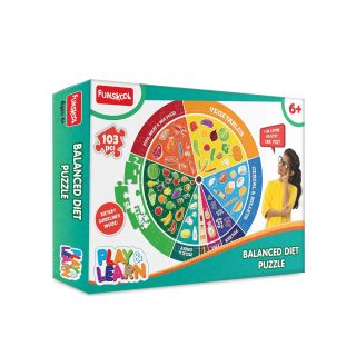 Funskool Play & Learn-Balanced Diet,Educational,103 Pieces,Puzzle,for 6 Year Old Kids and Above,Toy