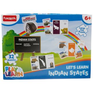 Funskool Play & Learn-Indian States,Educational,32 Pieces,Puzzle,for 6 Year Old Kids and Above