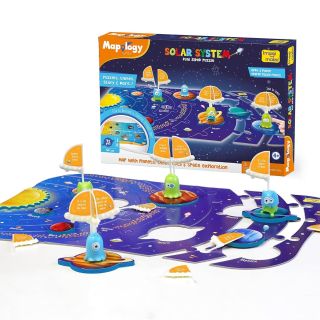 Imagimake Mapology Solar System Puzzle - Learning Aid and Educational Toy - for Kids Age 4 and Above (Solar System)