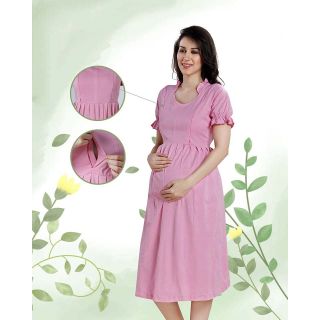 Cotton Maternity Elegance | Maternity Gown | Pomees