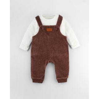 Cobler Full Sleeve Dungaree for Baby Boy | Winter Collection | Cappuccino