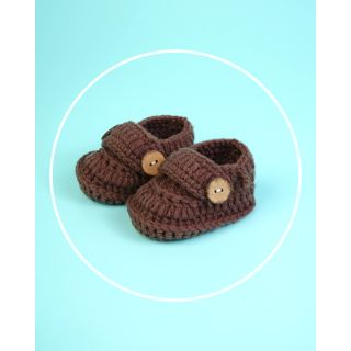 Beautiful Shoes For Babies -1-4 Months-Brown