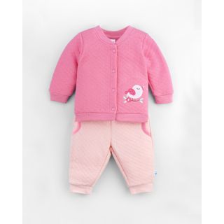 Fato Full Sleeve Top and Pants for Baby Girl | Winter Collection | Sachet Pink