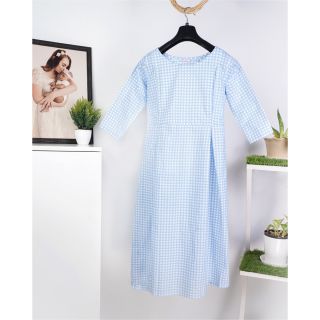 Trending Blue and White Knot Front Magull Maternity & Nursing Wear