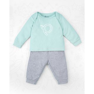 Nacho Full Sleeve Top and Pants For Baby Boys-Lichen