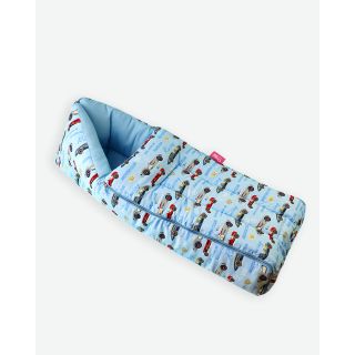 Carry Nest -Cotton Quilted Sleeping Bag- Car Printed-Blue