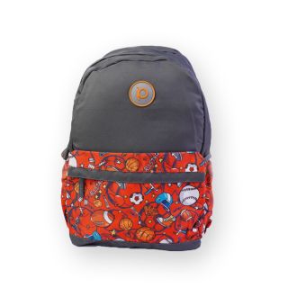 SPORTY 28 LTR School Bags for Boys and Girls-Grey and Red