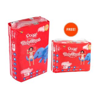 BUY 1 GET 1 - Popees Baby Diaper Pants Pack Of 48 - XL