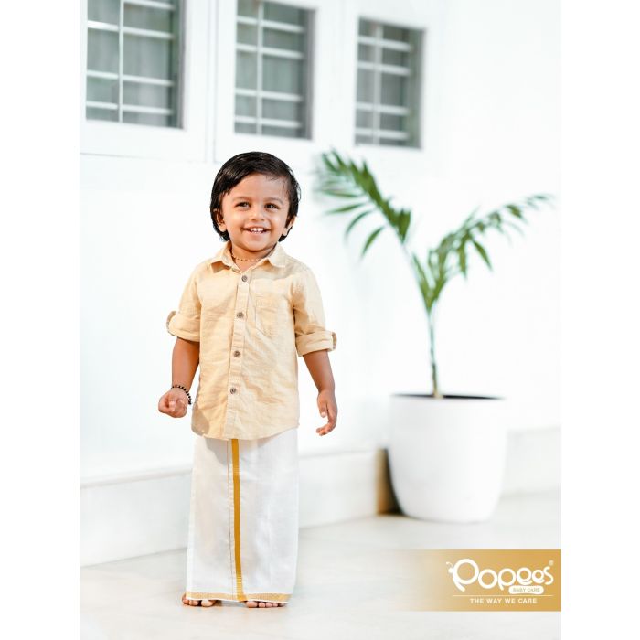 Buy 5-6, Boy's Kasavu Sticker Dhoti, Kerala Kasavu DHOTHI for boys, Onam  Dress,3-4 YEARS, Cream, One Size at Amazon.in