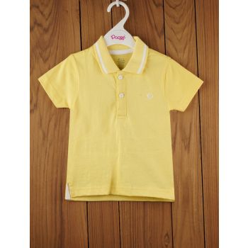 001 KE-B-PO-538 Half Sleeve T-shirt for Boys-Yellow